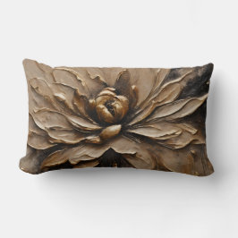 Almofada Lombar Preto Dourado Bege Marrom Abstrato