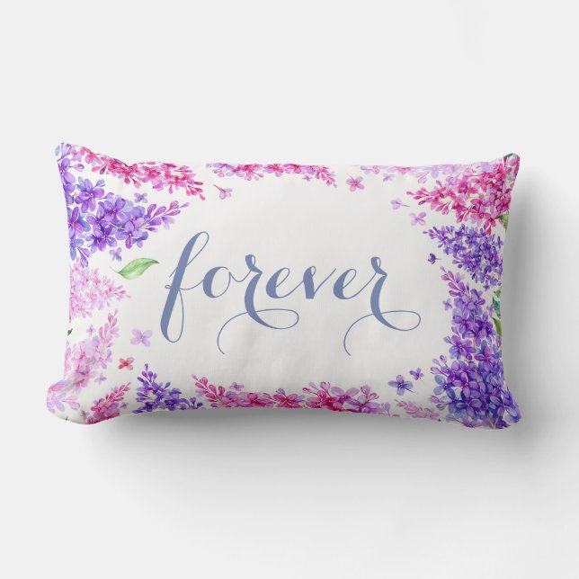 Almofada Lombar Primavera Lilac Flower Blossom-Floral Forever (Frente)