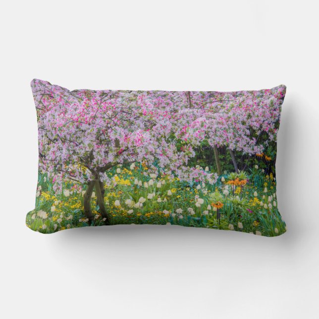 Almofada Lombar Primavera no jardim de Claude Monet (Frente)