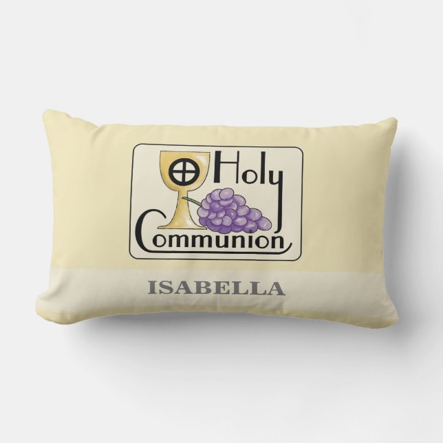 Almofada Lombar Primeiras Uvas e Taças Comunitárias, Personalizáve (Frente)