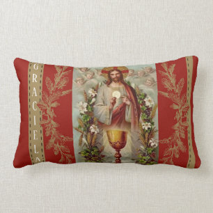 Almofada Lombar Primeiro comunhão santamente personalizado de