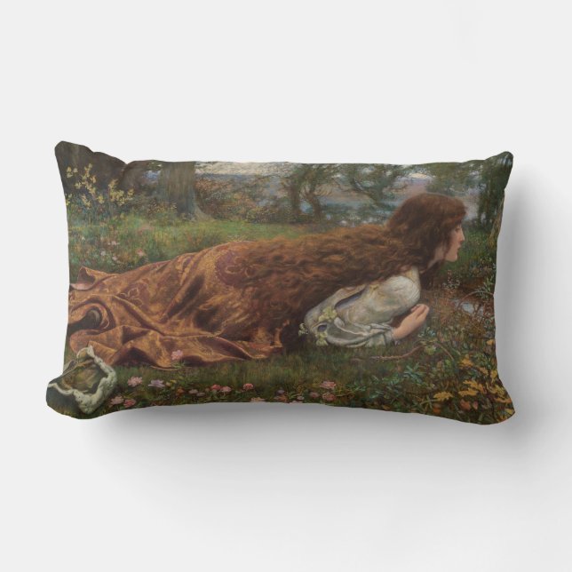 Almofada Lombar Princesa fora da escola (por E.R. Hughes) (Frente)