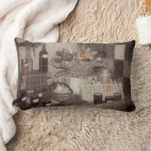 Almofada Lombar Produção de Feira Country com Cor Parcial Vintage
