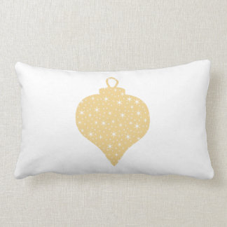 Almofada Lombar Projeto Dourado do Bauble do Natal da cor