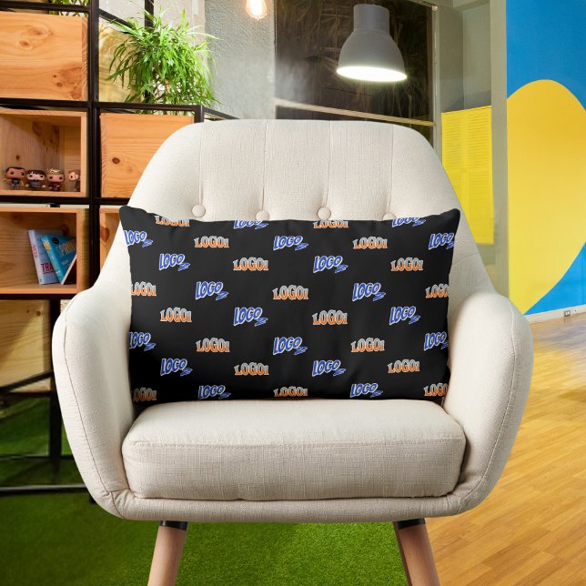 Almofada Lombar Promocional comercial do logotipo preto dois (Criador carregado)
