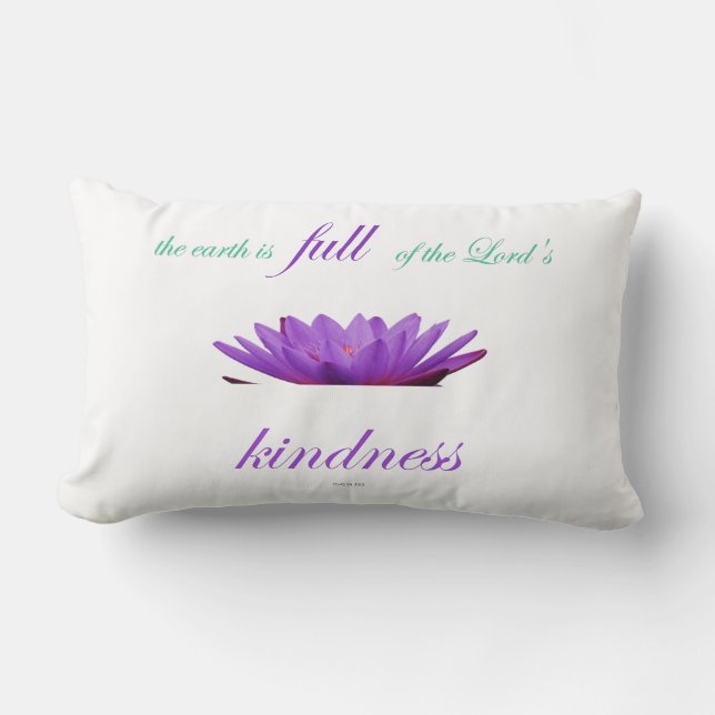 Almofada Lombar psalm 33 doçura roxa (Frente)