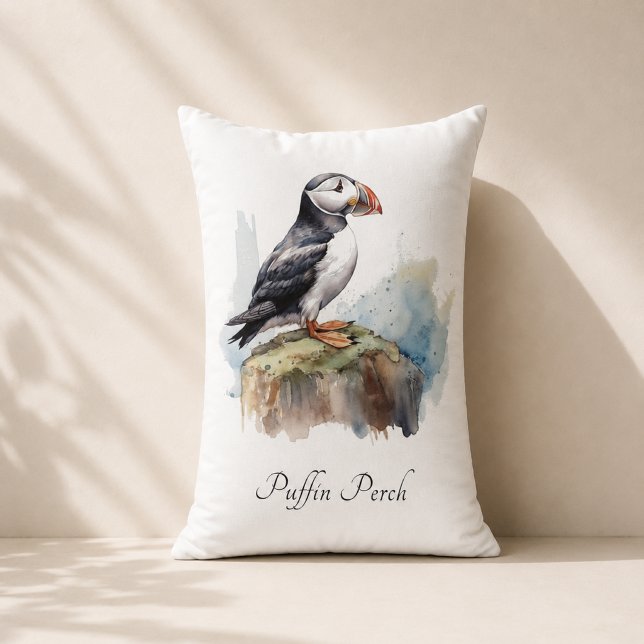 Almofada Lombar Puffin Shore Cottage Sala Acento (Criador carregado)