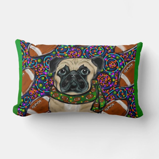 ALMOFADA LOMBAR PUG (Frente)