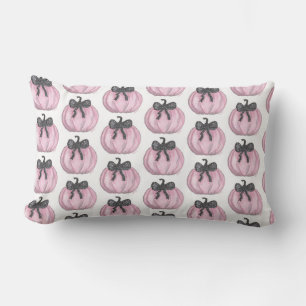 Almofada Lombar Pumpkin rosa com arco preto