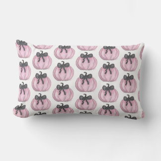 Almofada Lombar Pumpkin rosa com arco preto