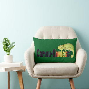 Almofada Lombar Punição Engraçada de Camaleão Camuflado-impecável