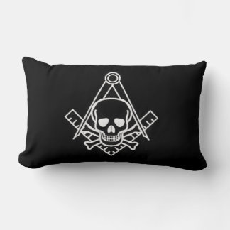 Almofada Lombar Quadrado e Compass com Caveira Indefinida