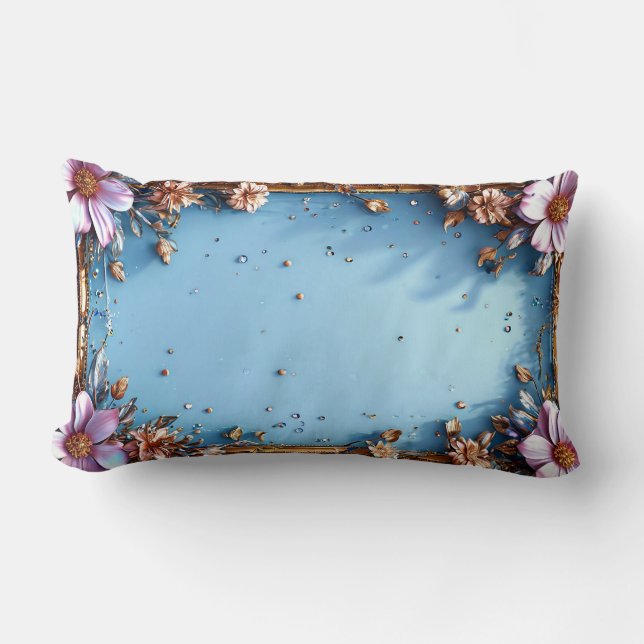 Almofada Lombar quadro floral de casamento (Frente)