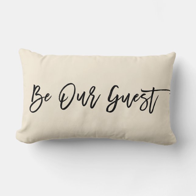 Almofada Lombar QUALQUER COR - Travesseiro Be Our Guest (Frente)