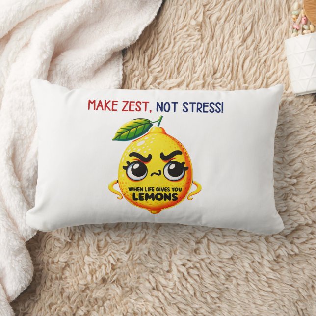 Almofada Lombar Quando A Vida Te Dá Um Cartoon De Limões (Cobertor)