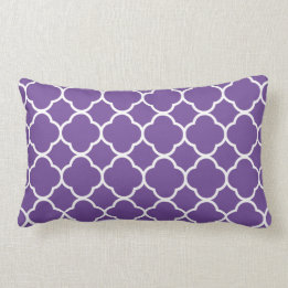 Almofada Lombar Quatrefoil Purple Decor Branco Natal 2020