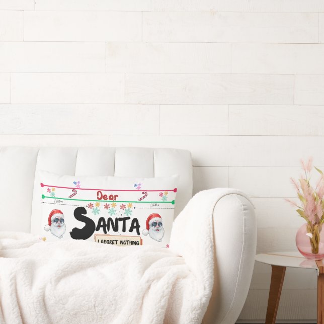 Almofada Lombar Querido Papai Noel: Compartilhe a Magia do Natal (Sofá)