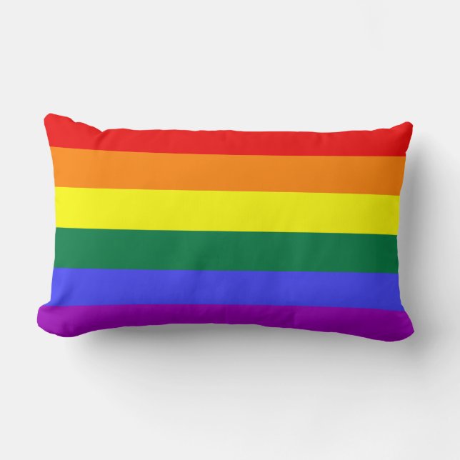 Almofada Lombar Rainbow Pride Flag American MoJo Travesseiro (Frente)