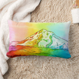 Almofada Lombar Rainbow Watercolor Monte Hood