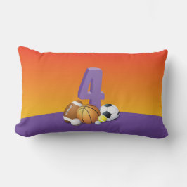 Almofada Lombar Rapariga 4 de aniversário de esportes