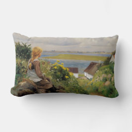 Almofada Lombar Rapariga perdida em pensamento (por H.A. Brendekil