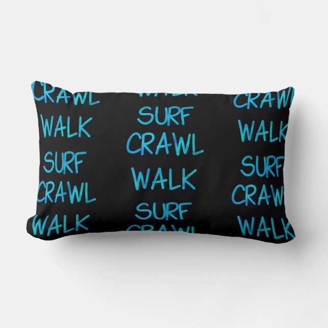 Almofada Lombar Rastejar Caminhar Surf Azul (Frente)