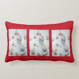 Almofada Lombar Rato bonito e arte vermelha dos animais selvagens