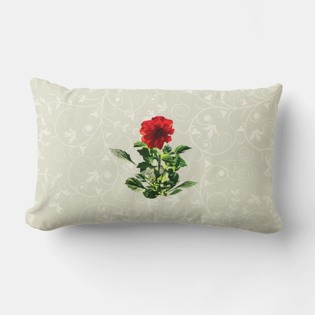 Almofada Lombar Red Gerbera Daisy (Frente)