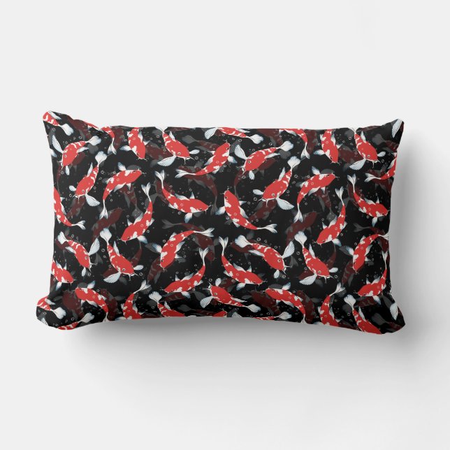 Almofada Lombar Red Koi Fish Pattern (Frente)