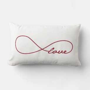 Almofada Lombar Red Love Infinity Travesseiro decorativo