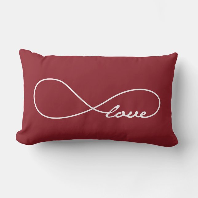 Almofada Lombar Red Love Infinity Travesseiro decorativo (Frente)