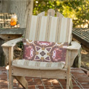 Almofada Lombar Red Ochre Mostard Yellow Taupe Brown Tribal Art