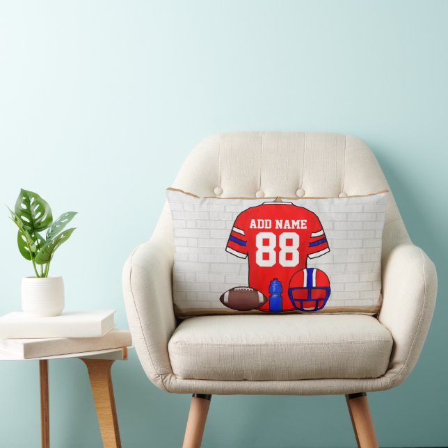 Almofada Lombar Red White Blue Jersey Personalizado (Cadeira)