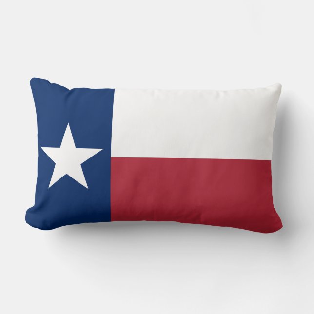 Almofada Lombar Red White Blue Texas Flag (Frente)