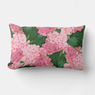 Almofada Lombar Reduzir Travesseiro de Flores de Hipodrangia Rosa