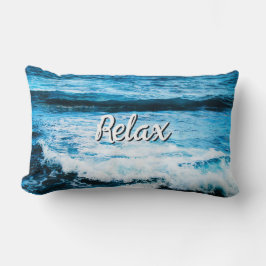 Almofada Lombar Relaxe Hawaii Turquoise Ocean Waves Fotografia