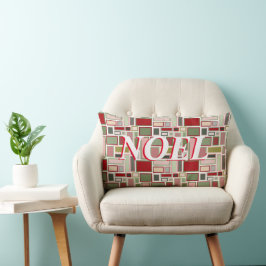 Almofada Lombar Retângulos de Natal Boho