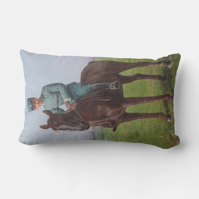 Almofada Lombar Retrato de Attilio Triboletti (Soldado de Cavalari (Verso)