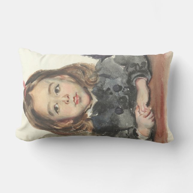 Almofada Lombar Retrato de Marie (Garota Justa) (Frente)