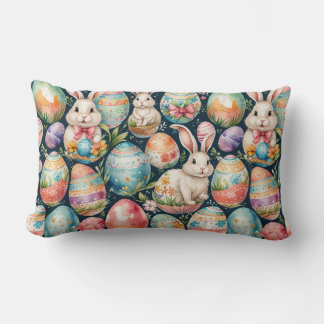 Almofada Lombar Retro Easter seamless pattern. Watercolor