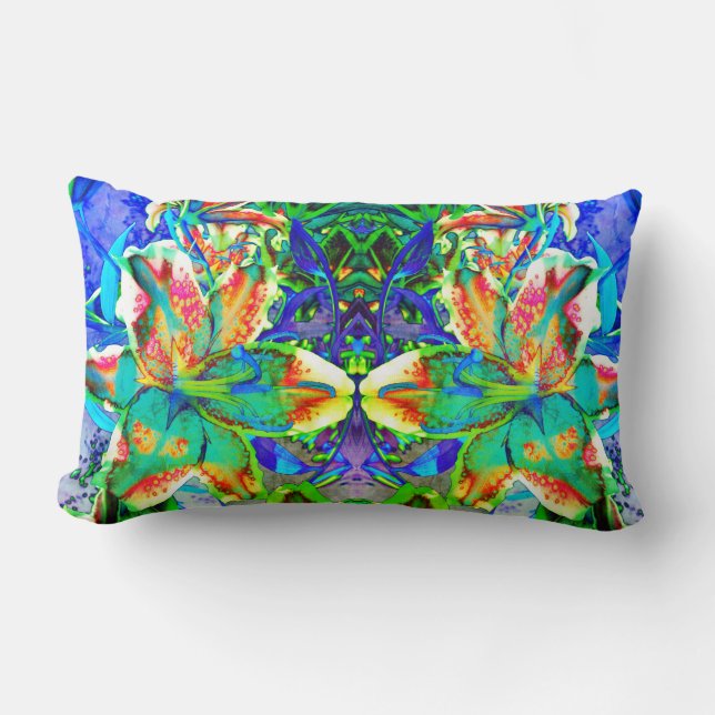 Almofada Lombar Retro kiwi Lily Mandala (Frente)