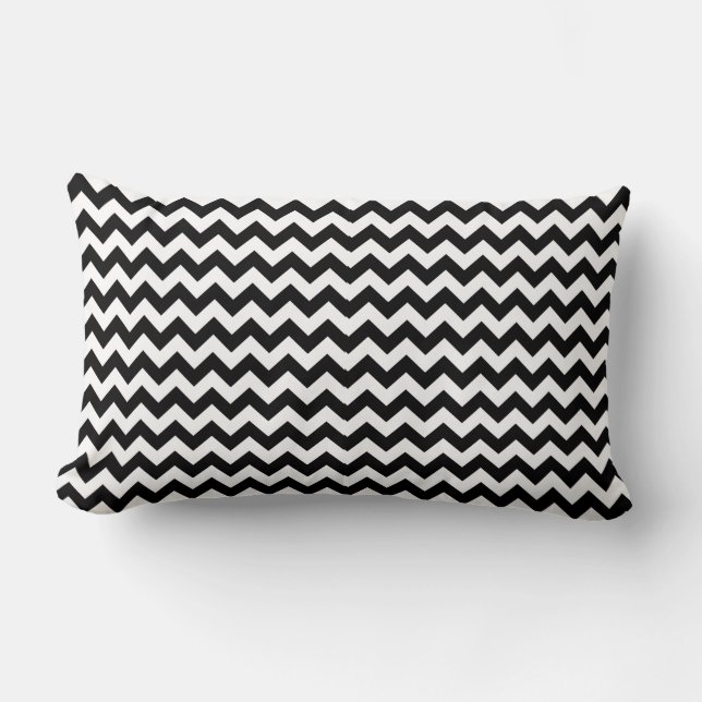 Almofada Lombar Reversible:  Preto e branco (Frente)