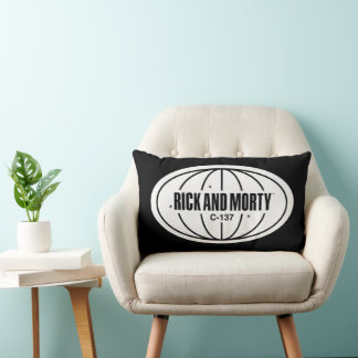 Almofada Lombar Rick Retroativo e Crachá Dimension Morty C-137