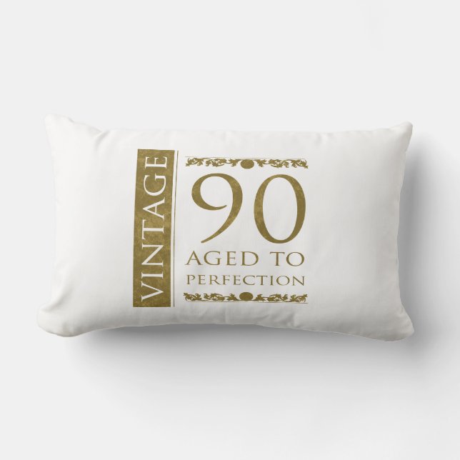 Almofada Lombar Rico Vintage 90 de Aniversário (Frente)