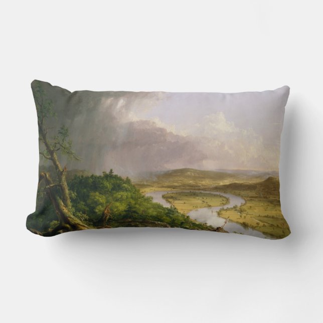 Almofada Lombar Rio Oxbow Seen do Monte Holyoke, Massachusetts (Frente)
