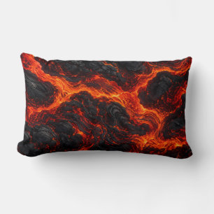 Almofada Lombar Rios de Fogo Vulcânico Decorativo