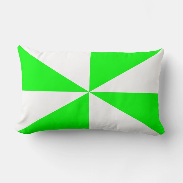 Almofada Lombar Roda Giratória Verde Lima e Branco (Frente)