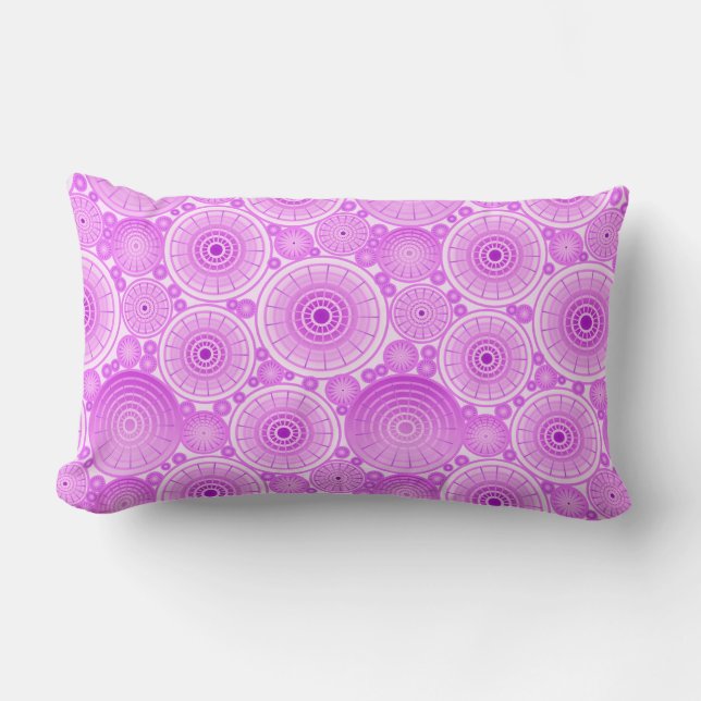 Almofada Lombar Rodas aninhadas - lavanda e roxo (Frente)