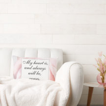 Romântico Rosa Pálido Floral Citação de Amor de Ja