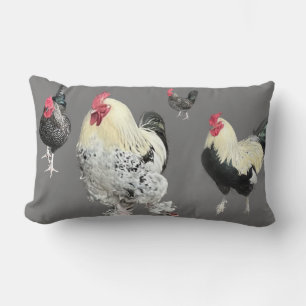 Almofada Lombar Roosters Ornamentais
